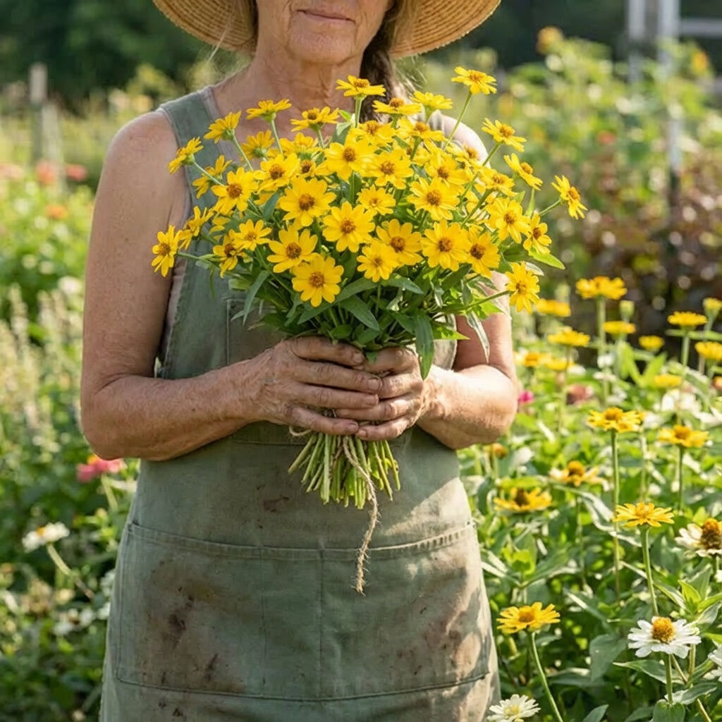 ⑦Frankie Wilmott / Sensemilla Bulk Zinnia Seeds - Miss Willmott | Bulk Wildflowers